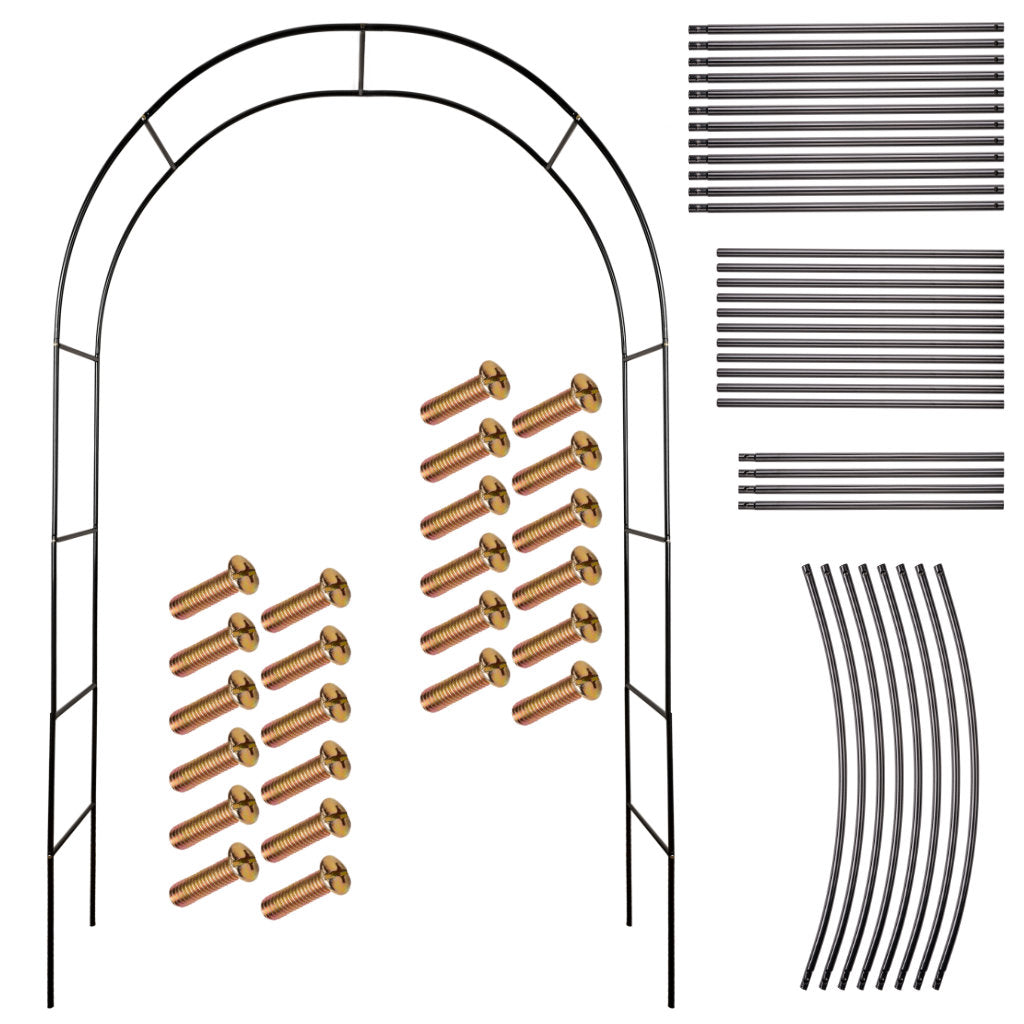 Havepergola bueholder til roser, blomster, vedbend, slyngplanter, metal 240 x 140 cm