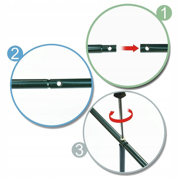 Havepergola metalbueholder til roser, blomster, klatreplanter, 240 cm, grøn