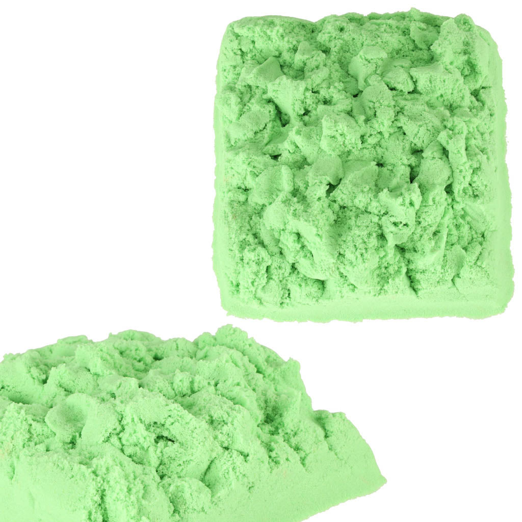 Kinetisk sand 1 kg i en pose grøn
