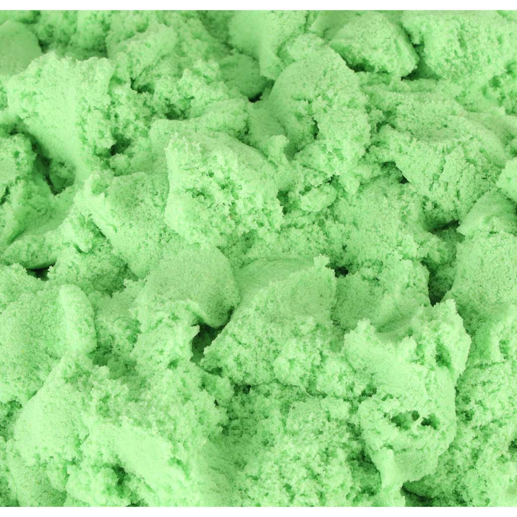 Kinetisk sand 1 kg i en pose grøn