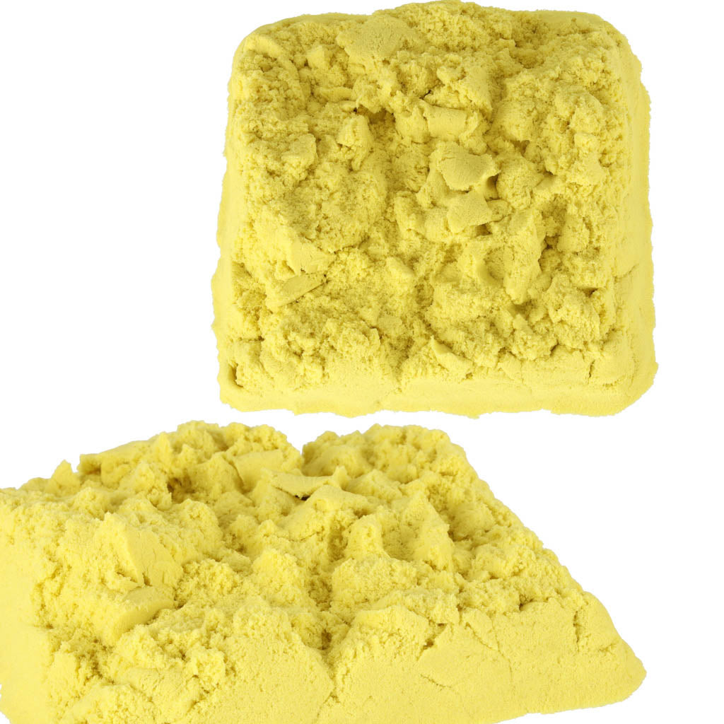 Kinetisk sand 1 kg i en pose gul