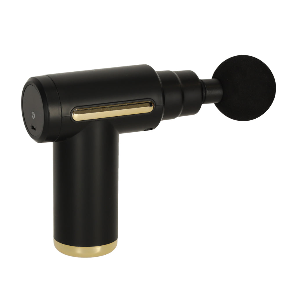 Massagepistol med 4 ender, sort