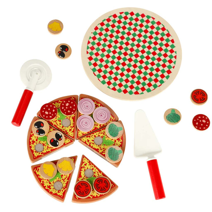Pizza trælegesæt med tilbehør