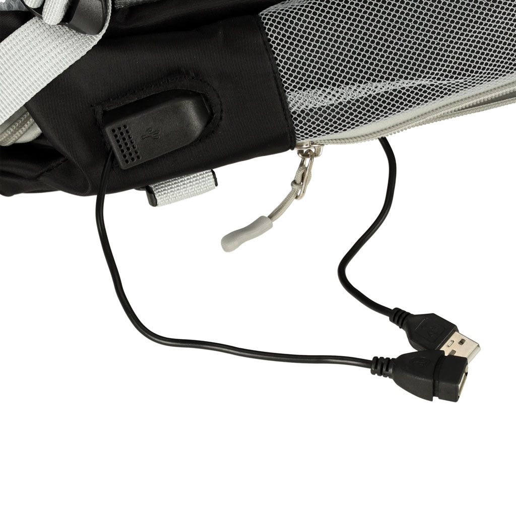 Flyvemaskine rygsæk vandtæt USB-kabel 45x16x28cm sort