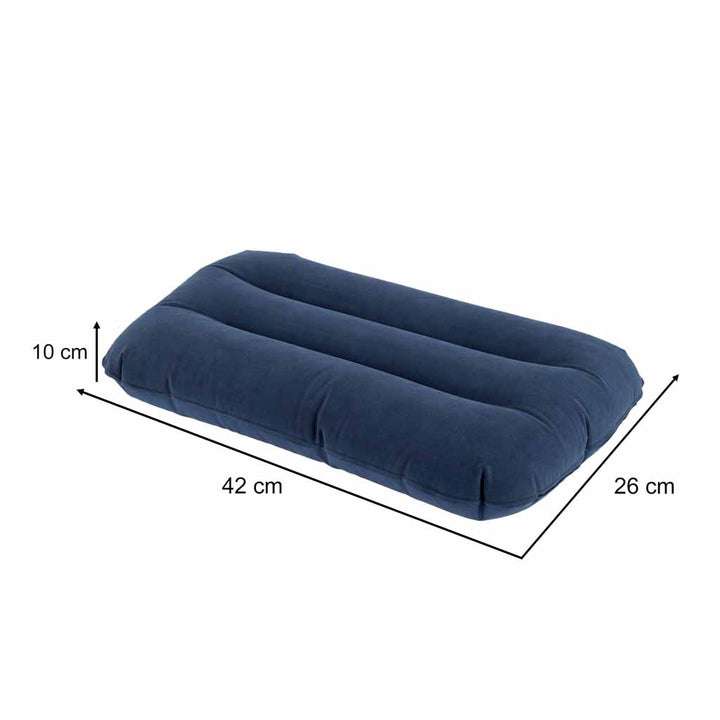 BESTWAY 67121 Oppustelig rejsepude i velour, marineblå