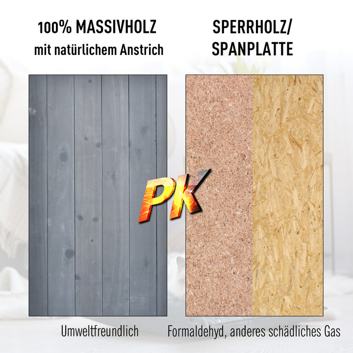 Kattehus til katteseng eller kattebakke, katteskab, indendørs kattebakke, grantræ, asfalttag, grå, 59 x 55 x 109 cm