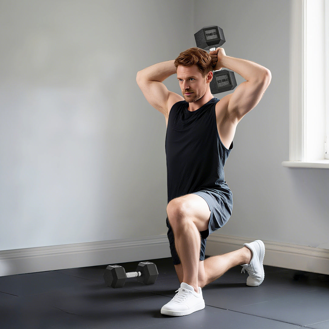 Håndvægte med riflet håndtag, støbejernshåndvægte, 2 x 12,5 kg til hjemmetræning, fitnesscenter, styrketræning
