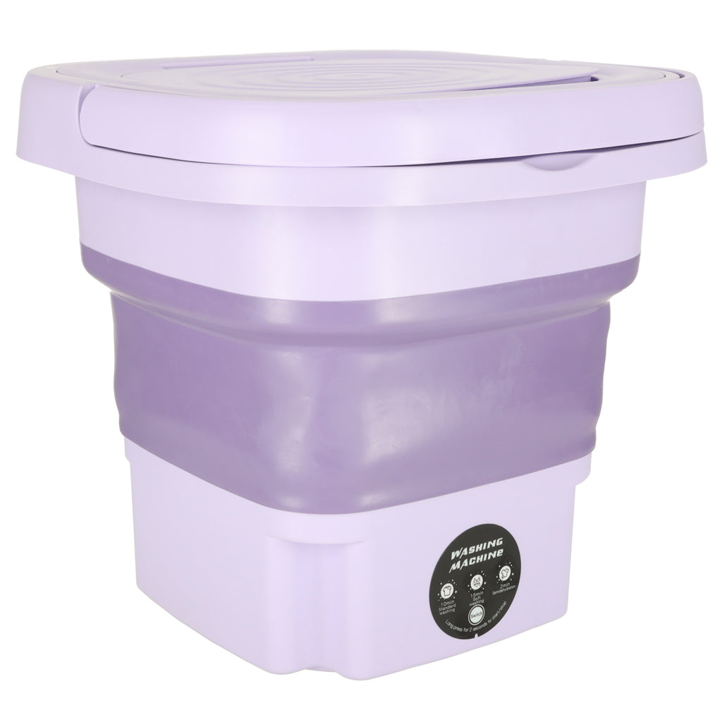 Mini foldbar bærbar vaskemaskine 12L lilla