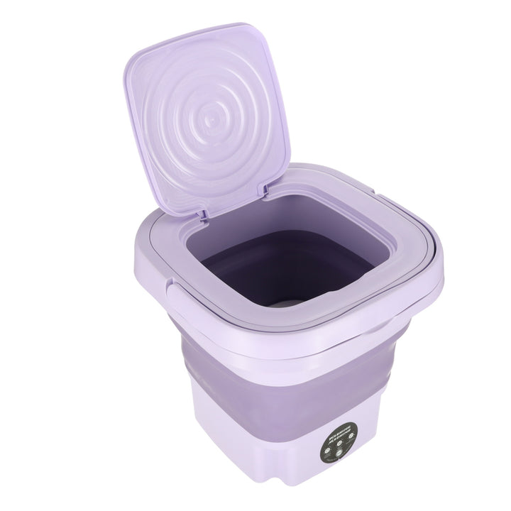 Mini foldbar bærbar vaskemaskine 12L lilla