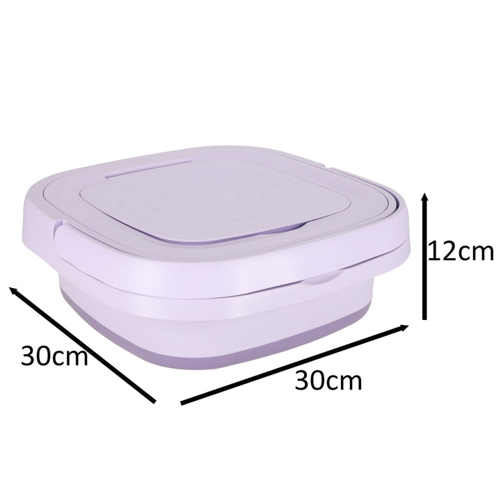 Mini foldbar bærbar vaskemaskine 12L lilla