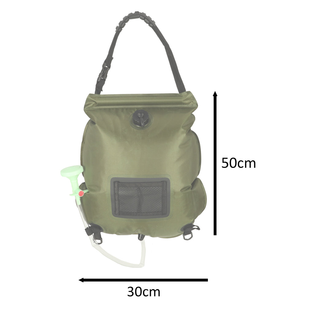 20L XXL solcelledrevet campingbruser med termometer