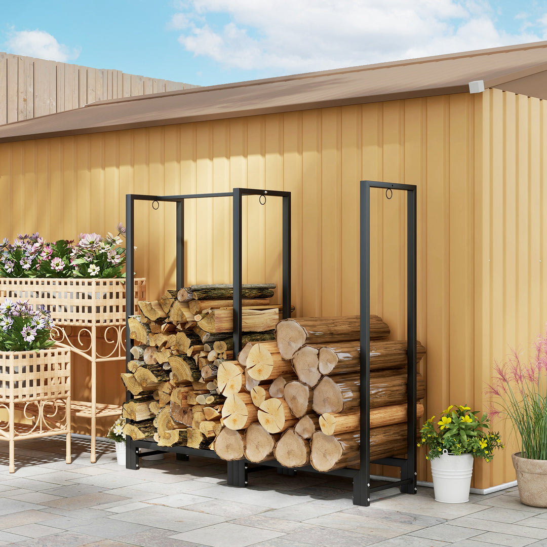 Brænderist, to sektioner, stel i rustfrit stål, op til 200 kg, 123 x 32 x 115 cm, sort