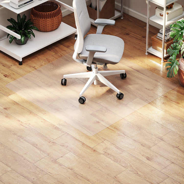 Gulvmåtte, skridsikker, 1,5 mm tyk, 120x120 cm, transparent