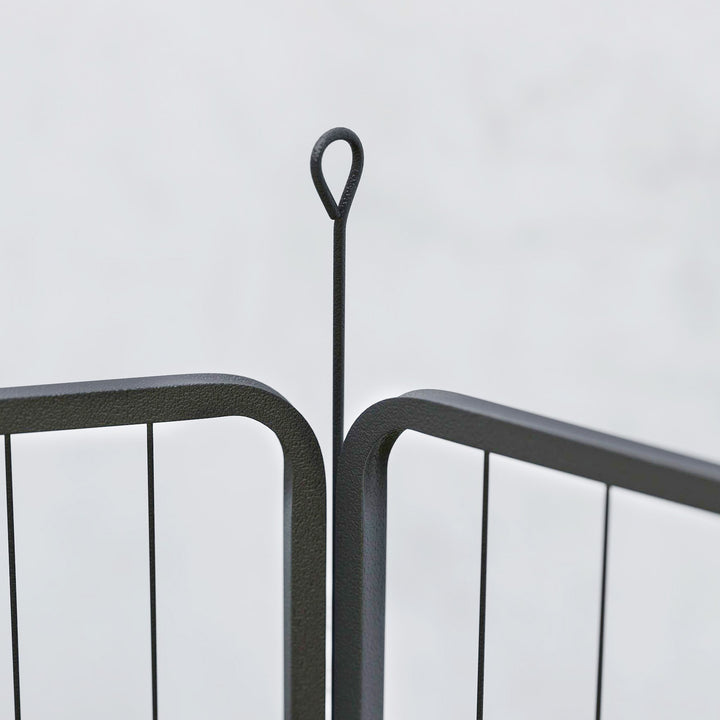 Hvalpekravlegård, sæt med 12 dele, med 12 netpaneler, dør, jordpløkker, fleksibelt foldbart design og 100 cm højt beskyttelsesovertræk.