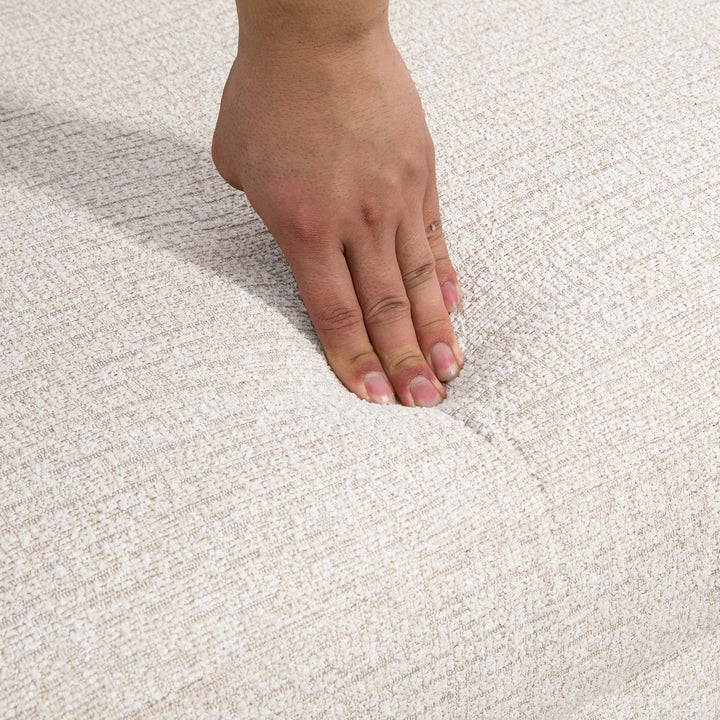 To-personers sofa, komfortabel, 134 x 71 x 82 cm, beige