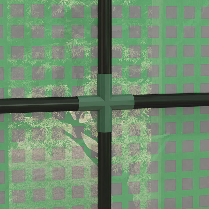 Lean-to drivhus med kold ramme, rulleporte, vejrbestandig, 200 cm x 80 cm x 200 cm, grøn