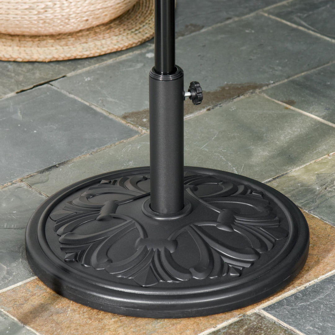 Parasolfod 13 kg, paraplystativ til paraplystænger med en diameter på 35 mm/38 mm/48 mm, paraplyholder til have, balkon, antik sort