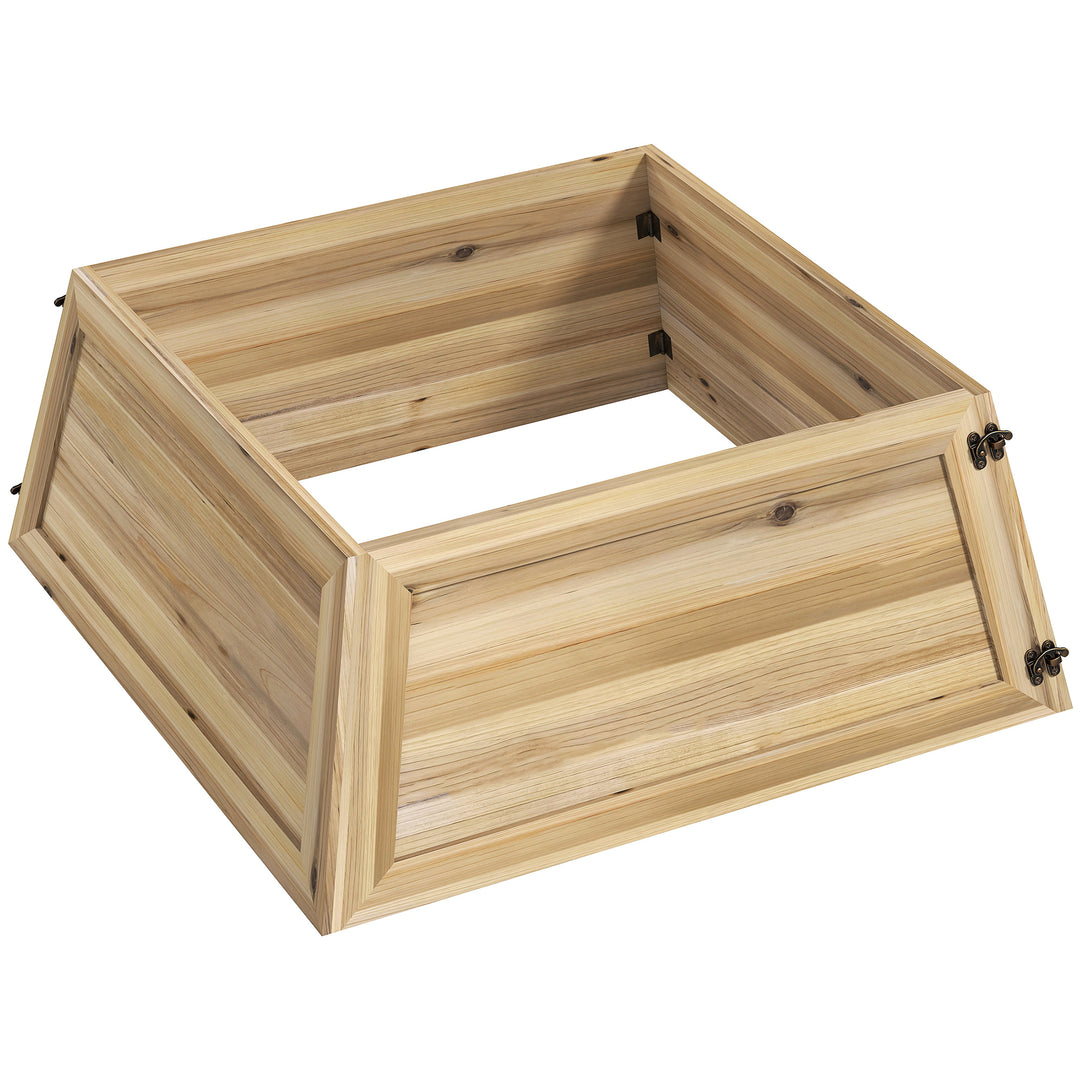 Juletræsskørt 65 x 65 cm Juletræskrave lavet af fyrretræ, naturtræ
