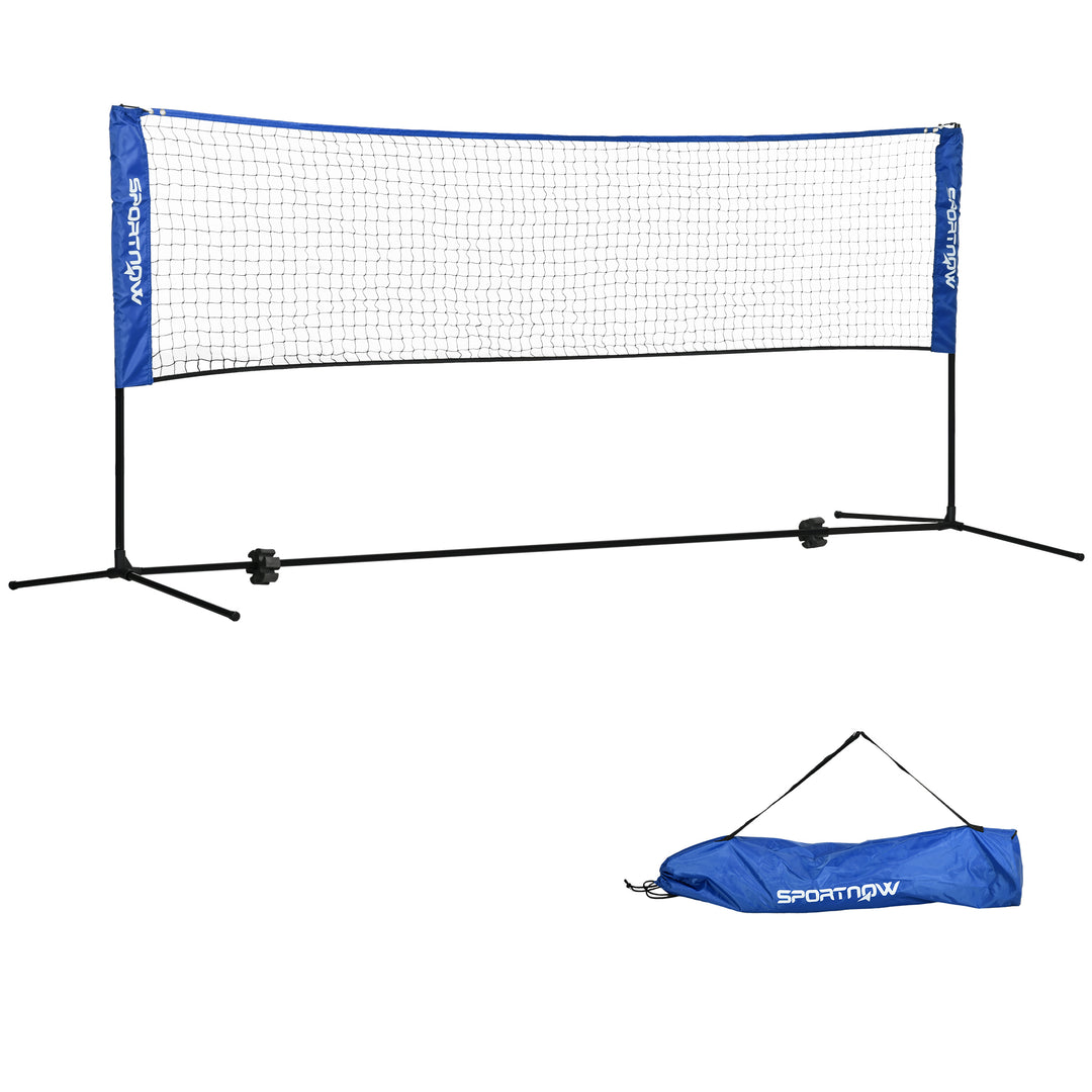 Badmintonnetsæt, foldbart volleyballnet 103/120/155H cm, blå