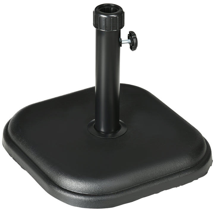 Beton parasolfod, 11 kg, firkantet, til parasoller med en rørdiameter på 32-38 mm, sort
