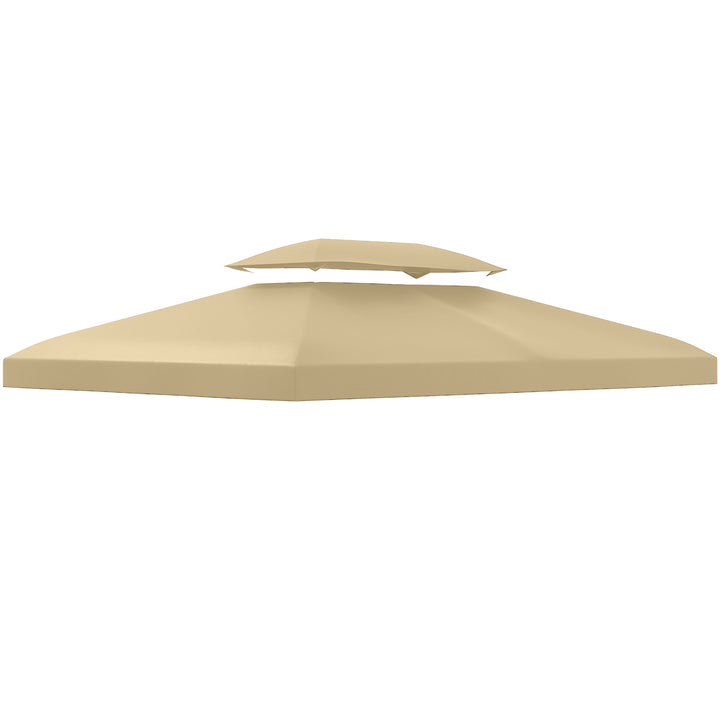 Udskiftningstag til 3 x 4 m pavillon, vandafvisende, dobbelttag pavillontag, beige