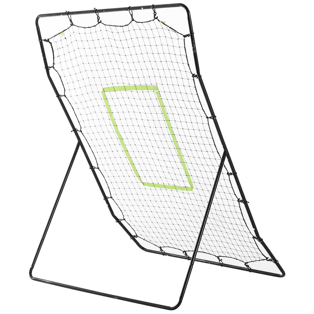 Baseball rebound net, vejrbestandigt, metalramme, grøn hitting zone, 174h x 123b x 90d cm