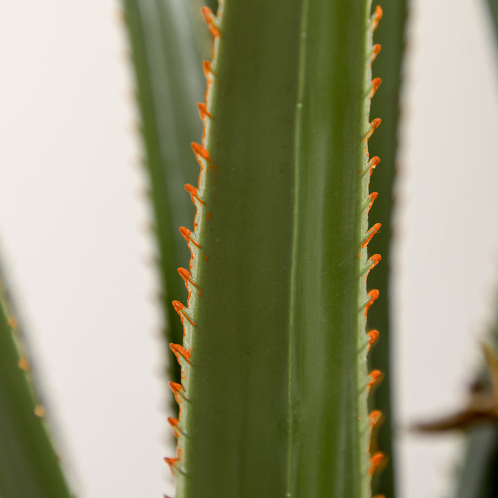 Stor kunstig yucca-plante, 190 cm, plastik, i potte, 17 x 17 x 190 cm, smaragdgrøn