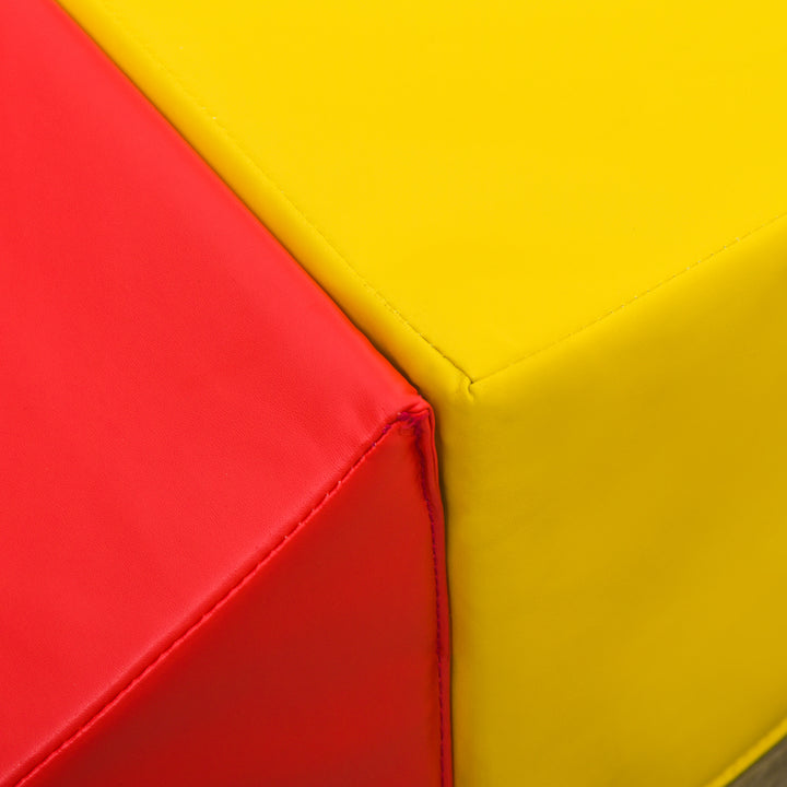 4-Delte skumbyggeklodser til børn, bløde byggeklodser til klatring, byggeklodser, bløde kæmpebyggeklodser, konstruktionslegetøj, store byggeklodser, skumklodser, legebyggeklodser til babyer og småbørn, flerfarvede.