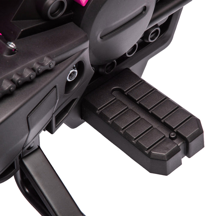 Elmotorcykel til børn, 12v børnemotorcykel med støttehjul, børnekøretøj med horn og startlyd, 3 km/t, lyserød