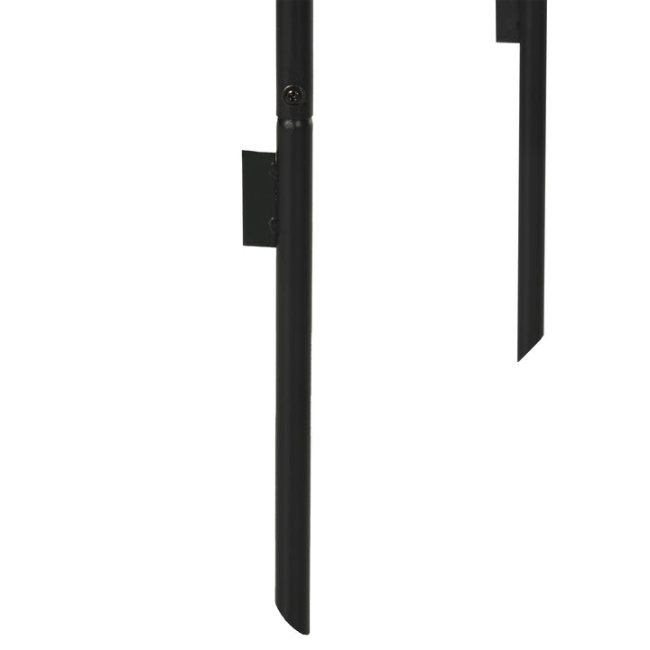 Havebue, rosenbue, espalier, metalrosenbue, sort, 1,40 x 0,40 x 2,40 m