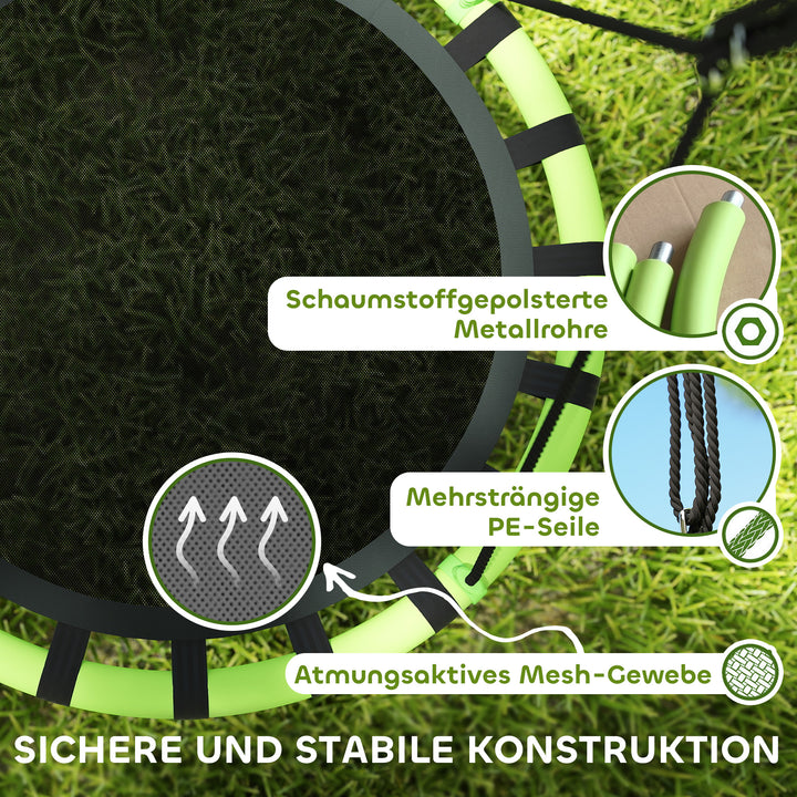 Børnegynge, 150 kg lasteevne, 100 x 180 cm, metal, skum, sort