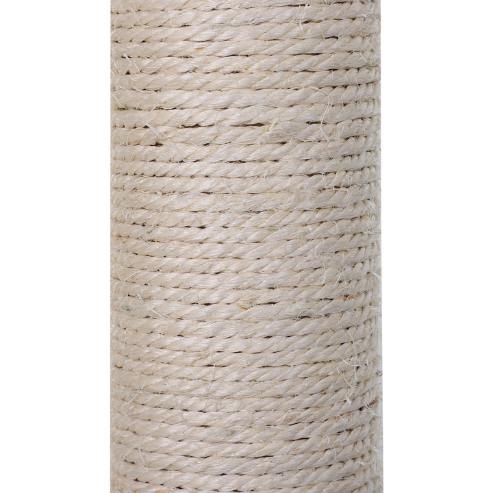 Kradsetræ/kradsetræ med sisalstolpe, plyshængekøje, spånplade, grå, 50 x 36 x 70 cm