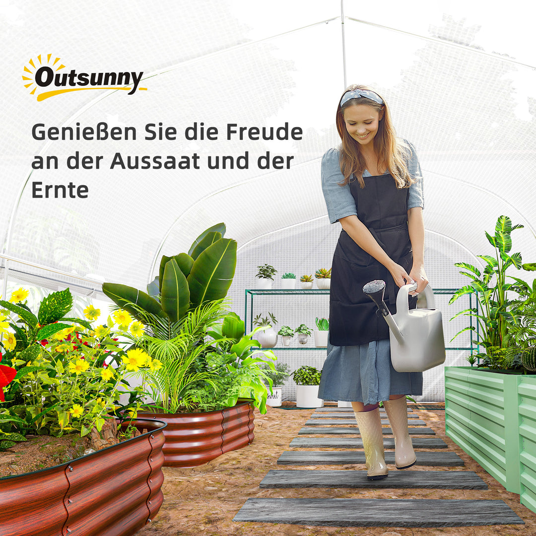 6X3x2 m drivhus, walk-in, 8 vinduer, dør, fluenet, metalramme, hvid