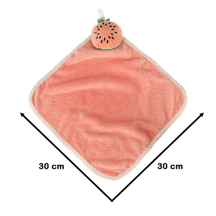 Børnehåndklæde til børnehaveklasse 30x30 cm lyserød vandmelon