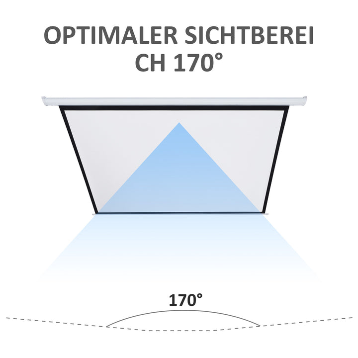 Projektorlærred, projektionslærred, 100 tommer, 4:3, 203 x 152 cm, hvid