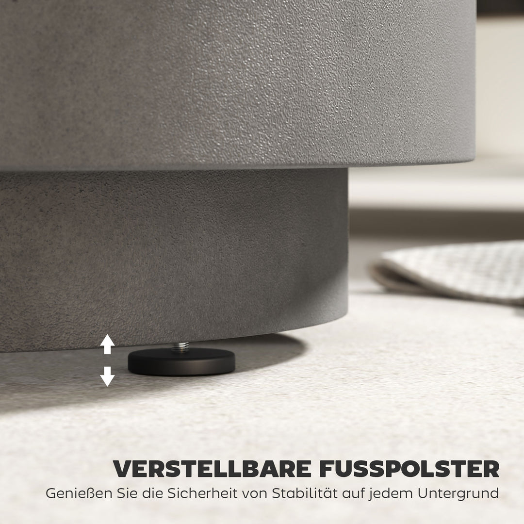 Udendørsbord, sidebord med køler, isspand, lysegrå