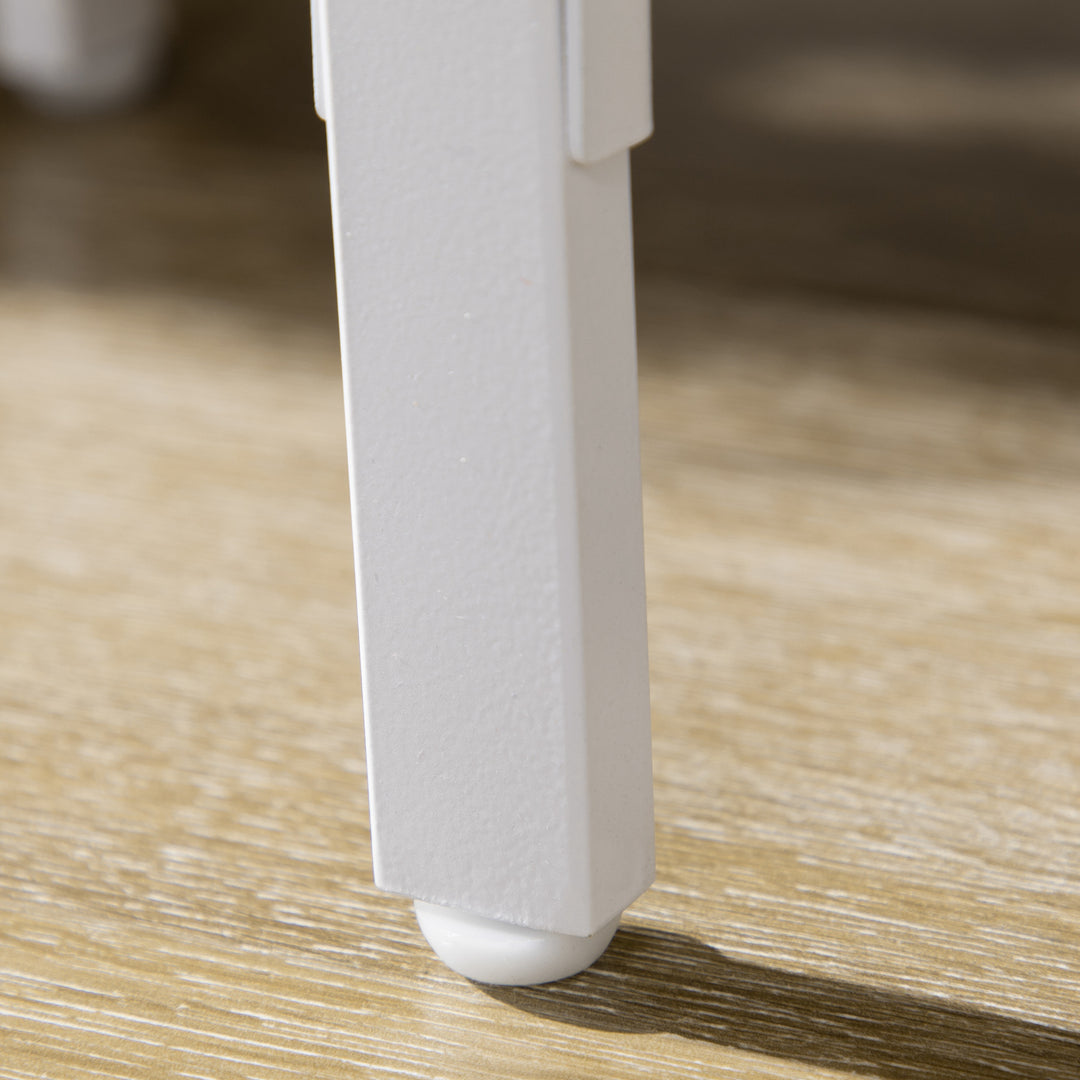 Gulvlampe med 2 hylder, gulvlampe, fodkontakt, 40 w. e 27, naturlig + hvid