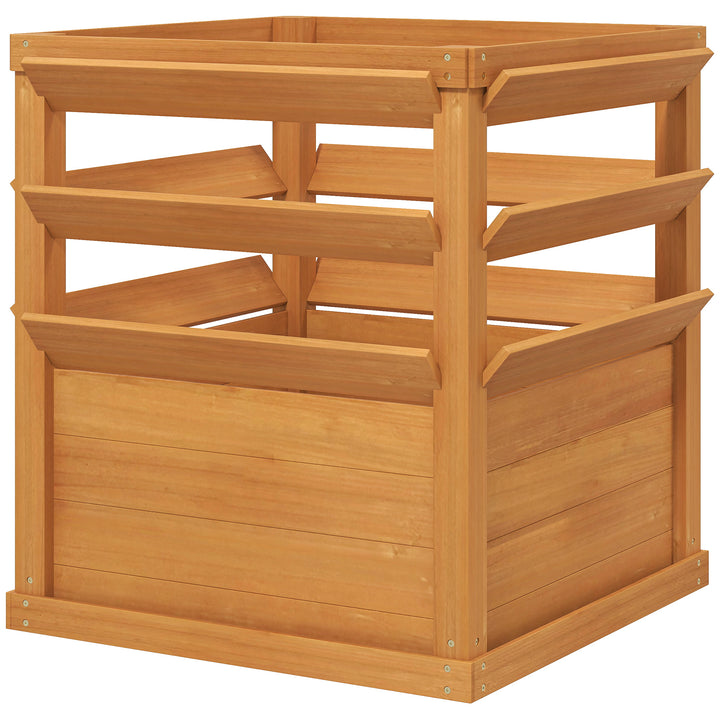 Højbed med espalier, espalier blomsterkasse træ 65 x 65 x 60 cm karamelbrun