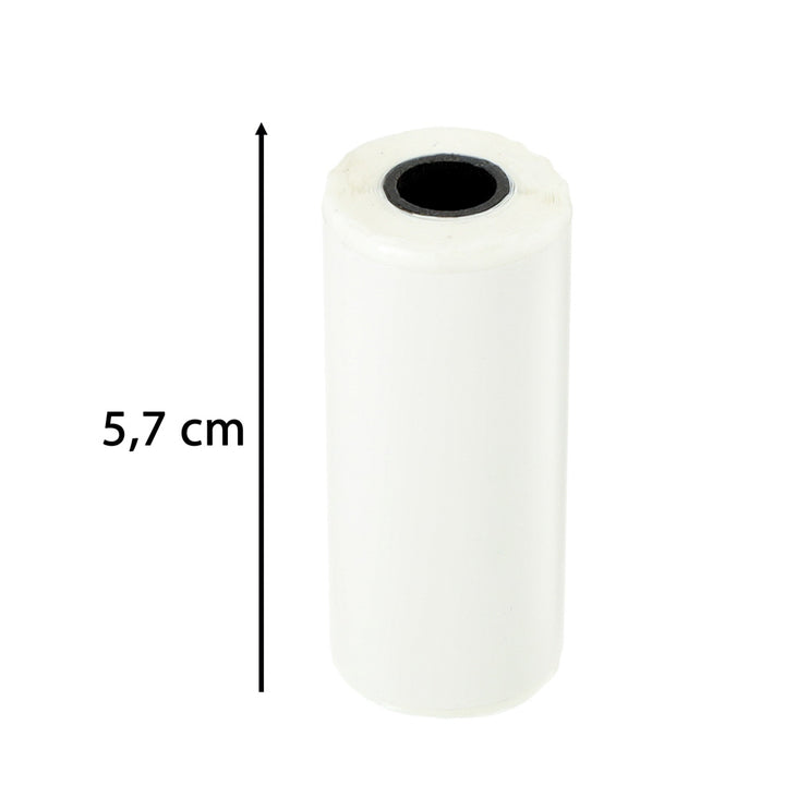 Ruller med termisk selvklæbende papirindsats til miniprinter 5,7 cm x 4,5 m 5 stk.