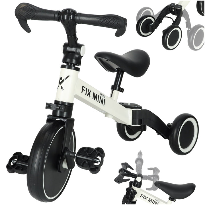 Trike Fix Mini cross-country trehjulet cykel 3-i-1 med pedaler hvid