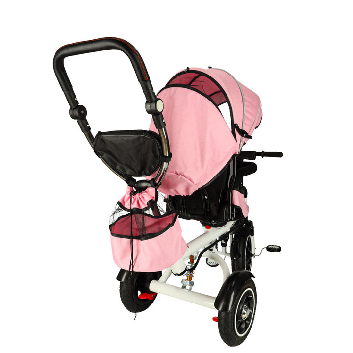 Trike Fix V3 trehjulet cykel 3w1 klapvognscykel 360 drejelig frihjul pink