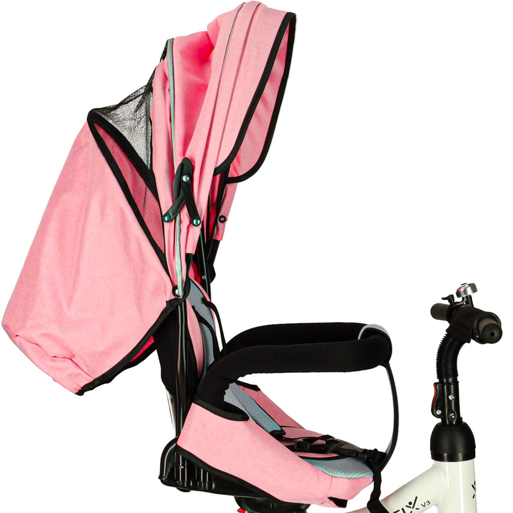 Trike Fix V3 trehjulet cykel 3w1 klapvognscykel 360 drejelig frihjul pink