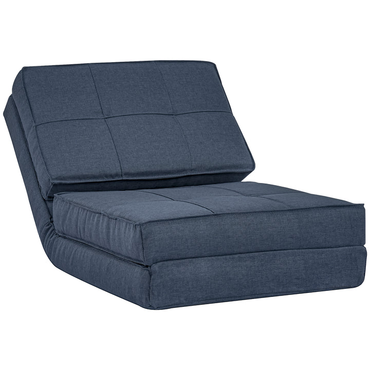 Gulvsofa klapstol sovestol gulvstol 5-personers justerbar klapstol sovesofa enkeltsofa blå 61 x 73 x 58 cm