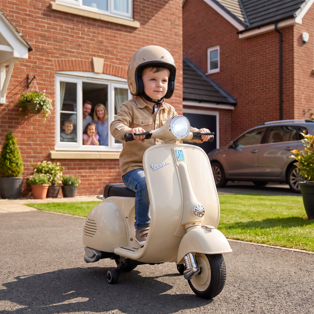 Elmotorcykel til børn VESPA 6V Elmotorcykel Lithiumbatteri Hvid