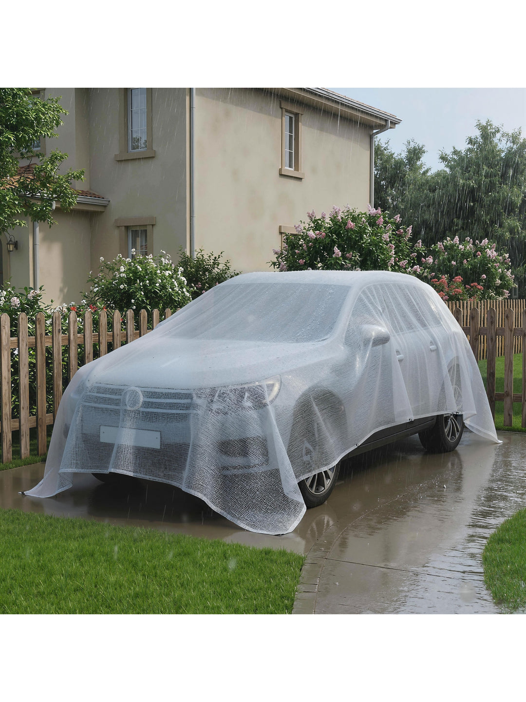 Vandtæt presenning, 4 x 6 m, 140 g/m², robust vævet presenning, hvid