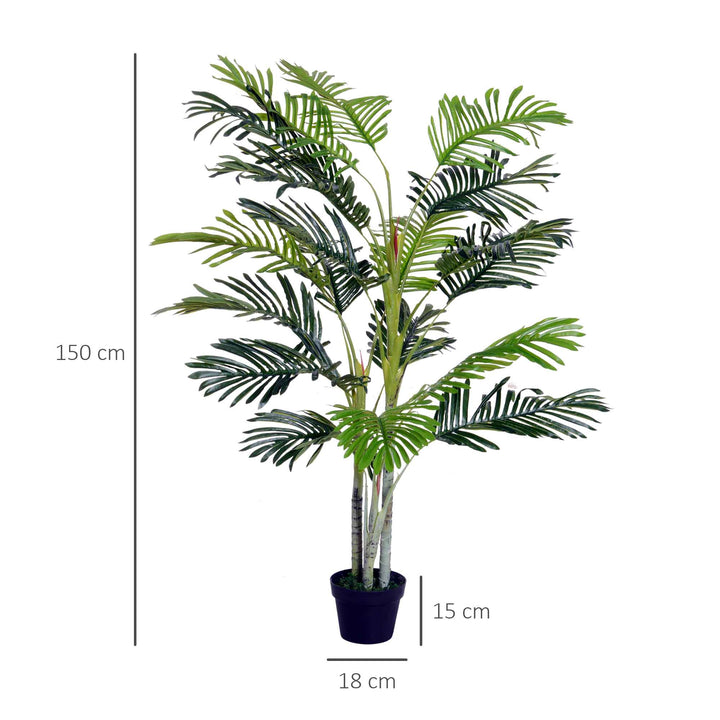 Kunstig palme med plantepotte 150 cm plastik