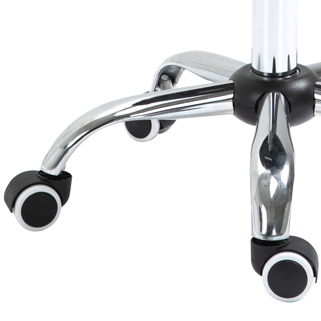 Sadelskammel arbejdsskammel drejestol drejeskammel rulleskammel kosmetikskammel polstret højdejusterbar (sort)