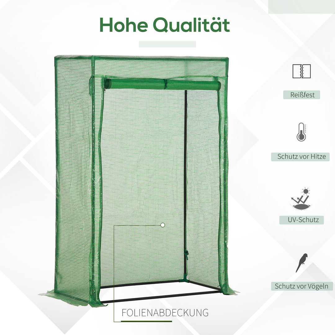 Solrigt drivhus med dør, vintersikkert stålfilmdrivhus, drivhus til altan, have, tomathus 100x50x150cm, tomatdrivhus til tomater, grøntsager, blomster, planter, grønne områder