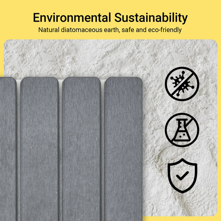 Naturlig og sikker badeværelsesmåtte, grå (B59 x D39 x H1 cm)