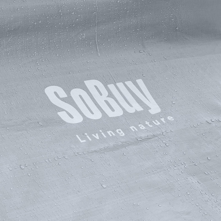 Robust og vejrbestandig presenning til cykelgarage i sølvfarve (159 x 219 x 165 cm)